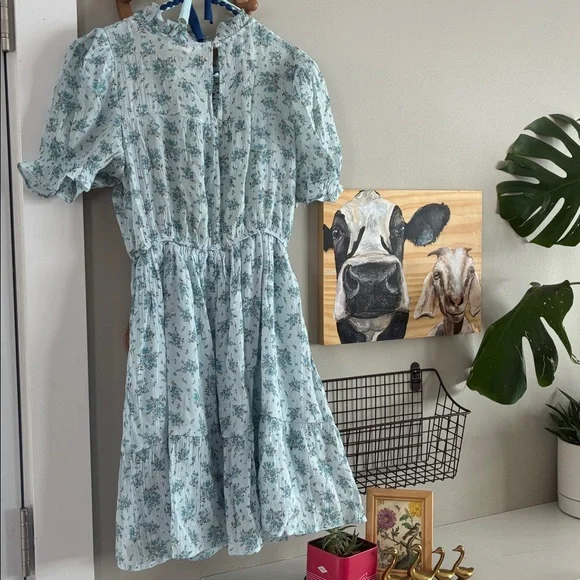 Baby Blue Ruffled Dress - Picture 2 of 4